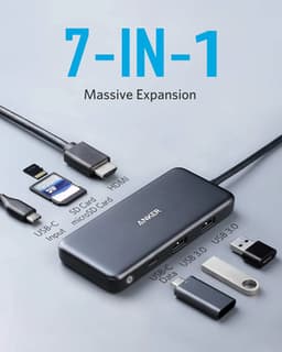 Anker - Hub USB-C 7-in-1 con HDMI / USB-C / USB-A, nero – Bild 3