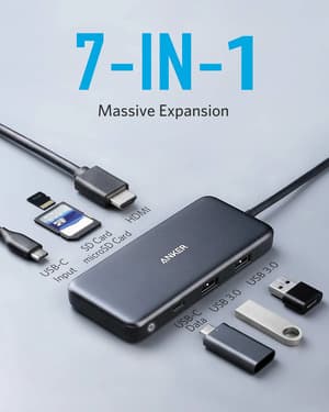 Anker - USB-C Hub 7-in-1 with HDMI / USB-C / USB-A, black – 3