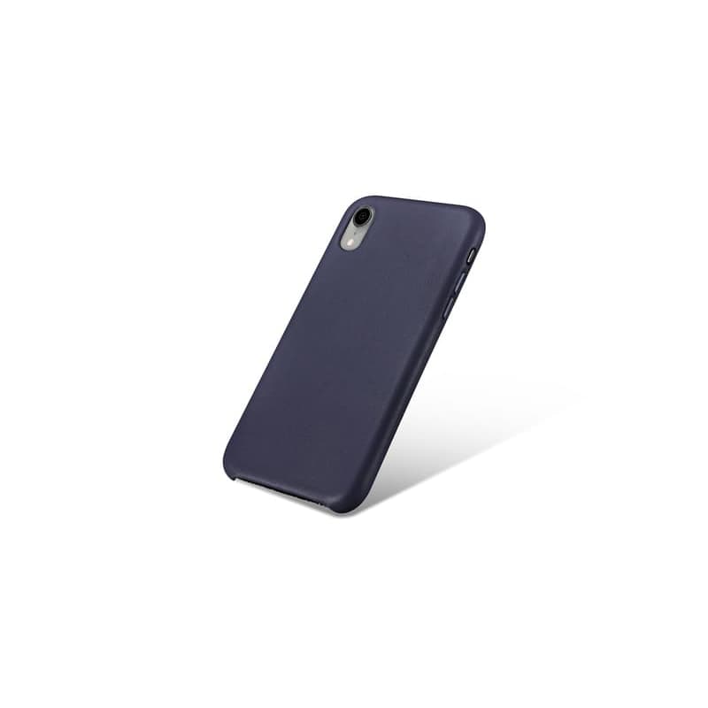 iPhone XR Original Real Leather Back Cover blue iCarer(No Logo) – 3