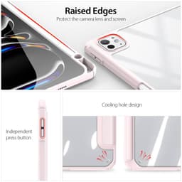 Apple iPad Air 6 11/Air 4/5 10.9 - Dux Ducis Serie Toby con supporto per Apple Pencil, rosa – Bild 5