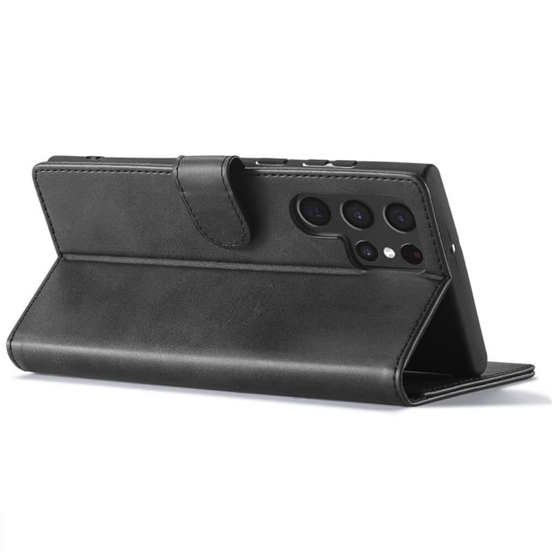 Samsung Galaxy S26 Ultra - LC.IMEEKE Custodia a portafoglio con 3 scomparti per carte e chiusura magnetica, nero – 4