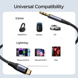 Joyroom - SY-A07 Audio-Transfer Serie AUX-Kabel (Type-C zu 3,5mm, 1,2m), Schwarz – Bild 6