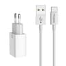 Mcdodo - Set di caricabatterie da viaggio a doppia uscita USB (2x USB-A + cavo da USB-A a USB-C), bianco