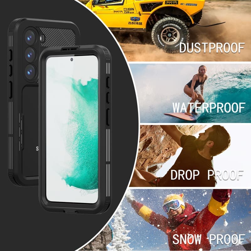 Samsung Galaxy S23 - Custodia impermeabile per esterni Redpepper IP68 Mars Series, nero – 4