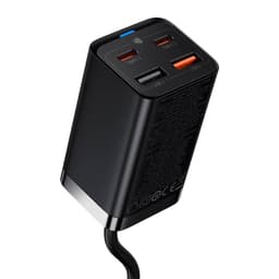 Baseus - GaN3 Pro - Desktop Schnellladegerät 2C+2U, 65W EU, Schwarz (CCGP040101) – Bild 1