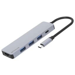 Proove - 5-in-1 HDMI Iron Link, (2x USB-A, 1x USB-A, HDMI 3840x2160 30Hz) Silber – Bild 1