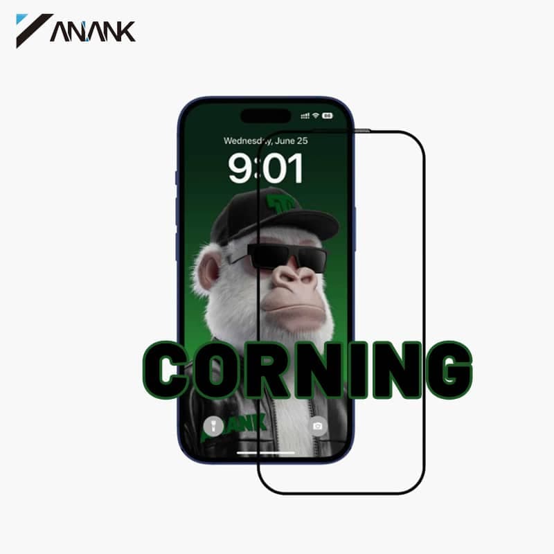 ANANK Vetro blindato trasparente 2.5D Corning Gorilla per iPhone 17 Pro Max - rinforzato 10x