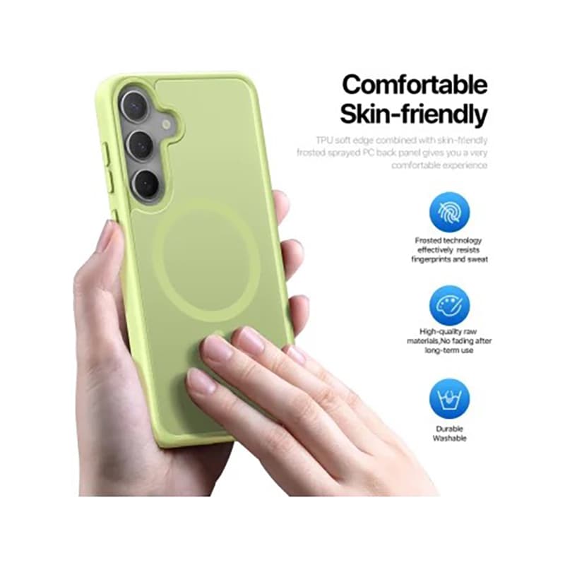 Samsung Galaxy S25 - Serie Dux Ducis Yind con Magsafe in verde lime – 3