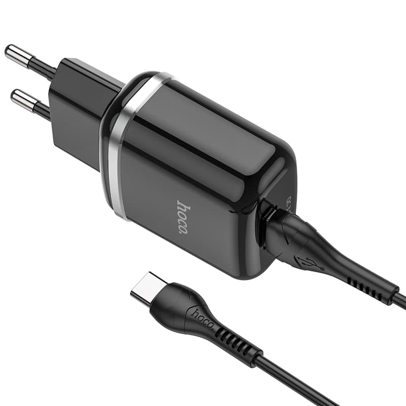 HOCO Set di caricabatterie QC3.0 a porta singola con cavo USB-C (N3) – 3