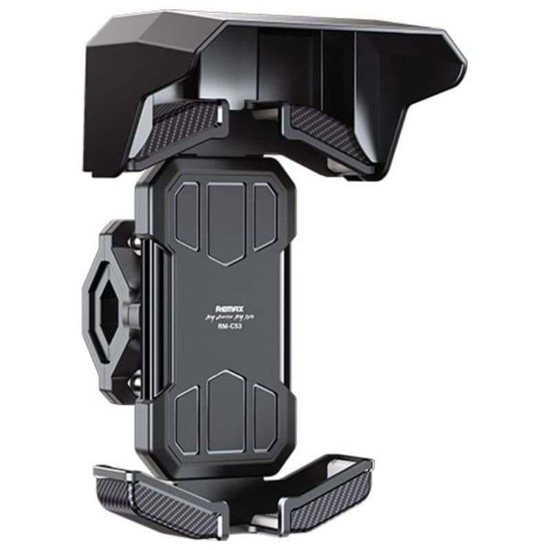 REMAX - Supporto per cellulare con protezione solare per e-scooter, moto e bicicletta, nero (RM-C53) – 3