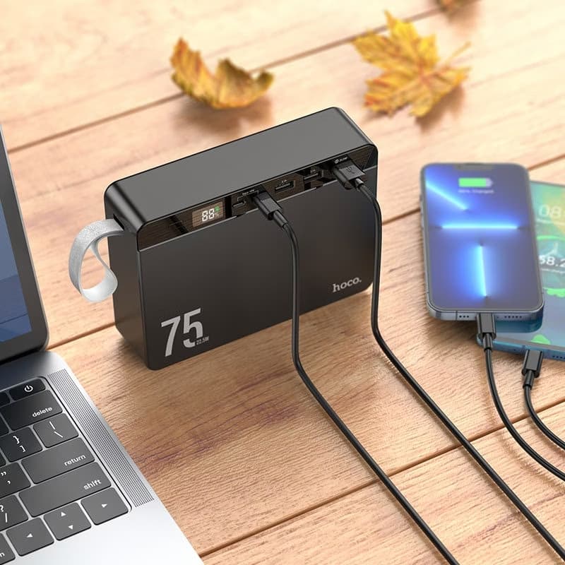 Hoco J94 Overlord - Powerbank Hoco con display digitale, grande capacità, nero – 4