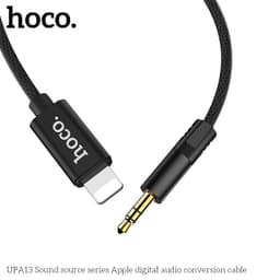 Hoco UPA13 Sound source series iPhone Lightning auf AUX Adapter, 1m, schwarz – Bild 4