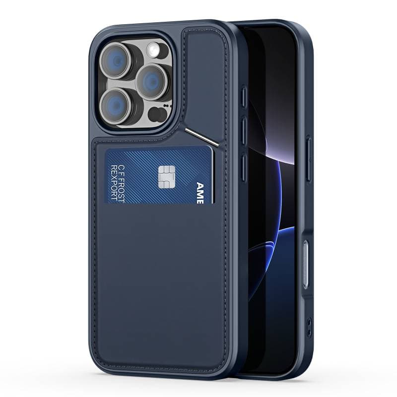 Dux Ducis - iPhone 16 - Rafi II Kickstand Mag Case mit MagSafe, RFID-blockierend, vertikaler Stand, Blau – 4