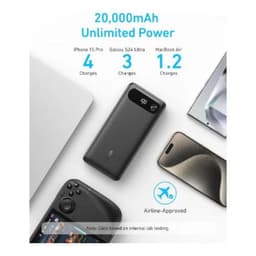 ANKER Powerbank A1383 611 20.000mAh - 87W - 2x USB-C, 1x USB-A, noir – Bild 3
