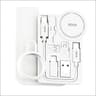 ROCK - L14 Multifunktionales Ladekabelset mit Aufbewahrungsbox, Weiss, Reise-Set