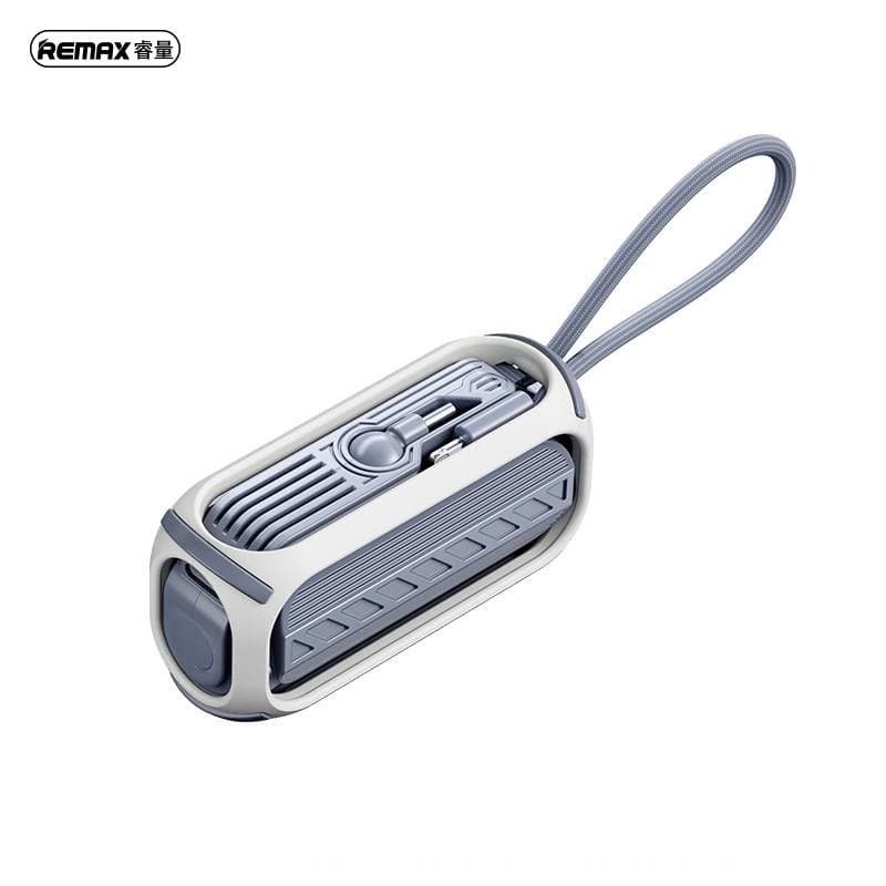REMAX RPP-28 Capsule Series 20W Type-C Rotary Powerbank 5000mAh con cavo iPhone, grigio