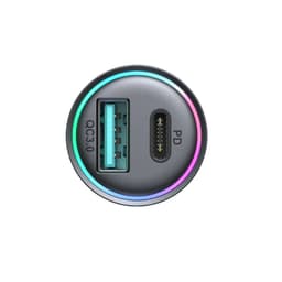 Joyroom - JR-CCN04, Mini Metal Fast Car Charger (A+C) 60W, Schwarz – Bild 3