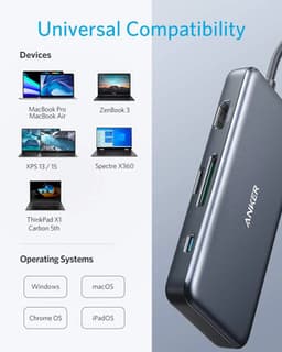 Anker - Hub USB-C 7-in-1 con HDMI / USB-C / USB-A, nero – Bild 4