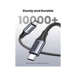 UGREEN - USB-C to USB-C 240W Fast Charging Gewobenes Kabel, US535 2m, Space Gray – Bild 6