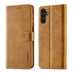 Samsung Galaxy Note 20 - LC.IMEEKE Wallet Etui mit 3 Kartenfächern & Magnetverschluss, hellbraun/orange – Bild 1
