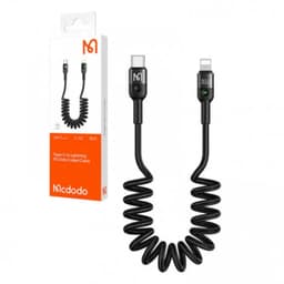McDodo - Lightning to USB-C, Coiled Cable, 1.8m, Schwarz – Bild 6