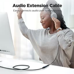 Joyroom - SY-A09 Câble d'extension AUX série transfert audio (3,5mm mâle vers 3,5mm femelle, 1,2m), Noir – Bild 8