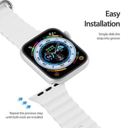 Apple Watch - DUX OceanWave Version Strap - 38mm/40mm/41mm/42mm(10.Gen), Blanc – Bild 7