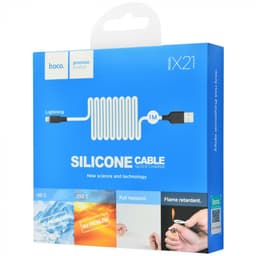 Hoco X21 - iPhone Lade- und Datenkabel (USB-A / USB-Lightning), weich, 1m, Weiss, Silikon – Bild 5