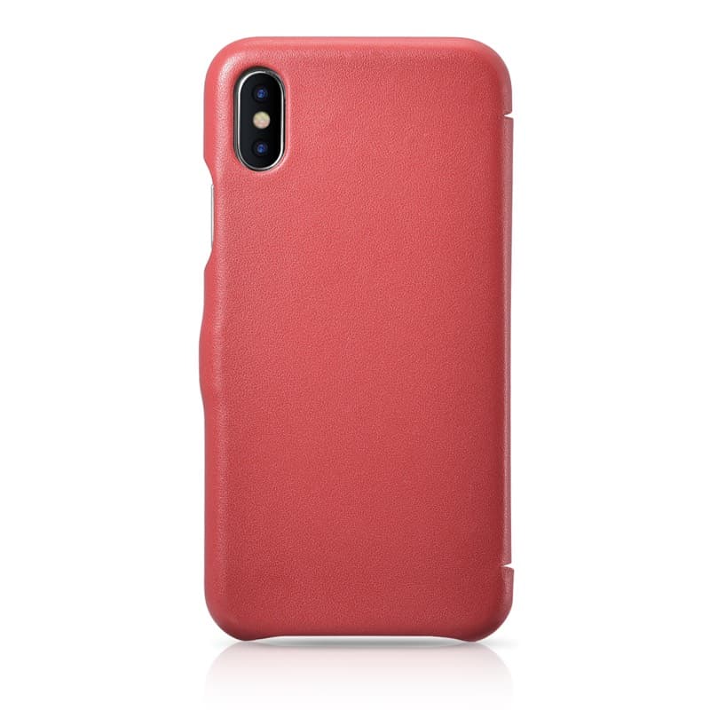 iPhone X/XS - iCarer Luxury Series Flip Case Rot RIX02