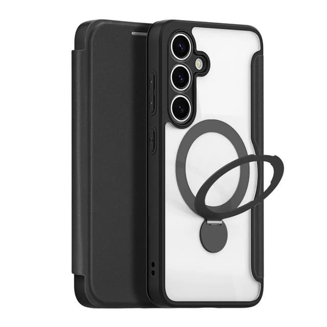 Samsung Galaxy S25 Ultra - Dux Skin X Pro série avec 360 degrés Ring Stand, Noir