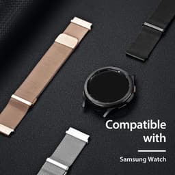 Galaxy Watch - DUX Milanese Strap (22mm) Argent – Bild 6