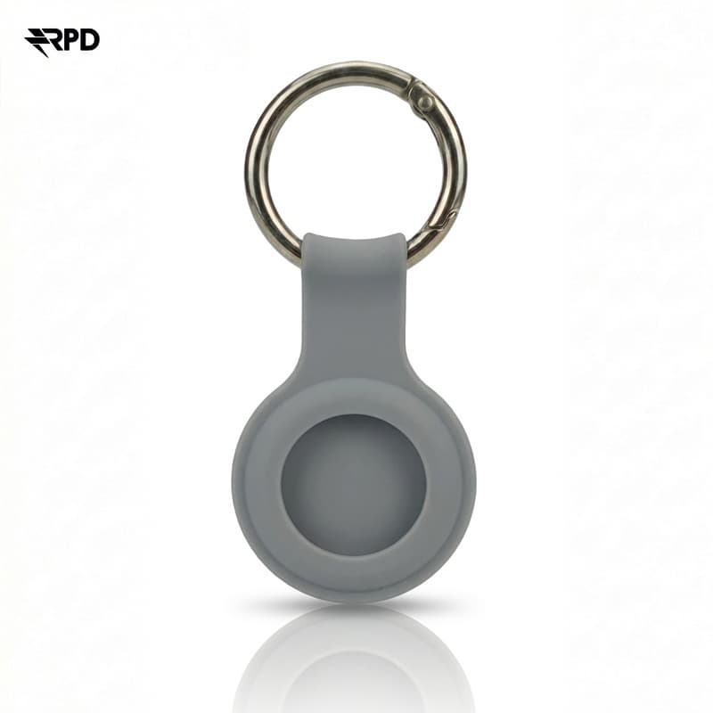 Portachiavi AirTag - Custodia in silicone RPD con anello in metallo, grigio