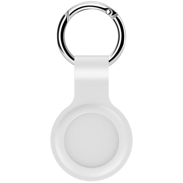 Set of 2 AirTag key fob covers - iCarer silicone case, white (XYSK001-WH)