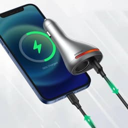 Ugreen - USB-C car charger 84W 1x USB-C + 1 x USB-A (CD204 / 60712), silver – Bild 3