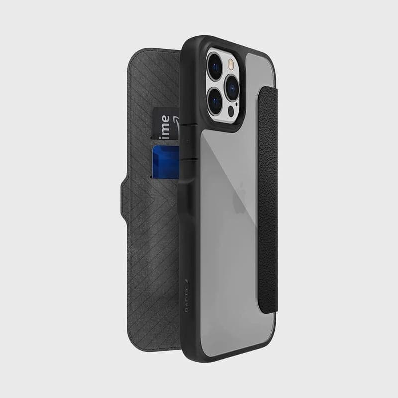 iPhone 15 - Raptic Urban Folio schwarz - Outdoor Flip Etui – 3