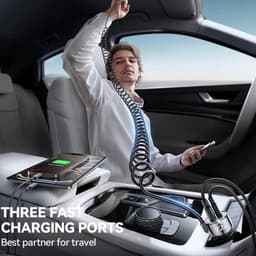 Joyroom - JR-CL07 Chargeur de voiture filaire 72W 3-en-1(Type-C), noir – Bild 5