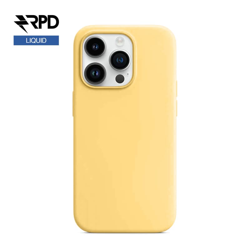 iPhone 14 Pro - Silicone Case Sunglow (dunkles gelb), Liquid (Magsafe-Version)