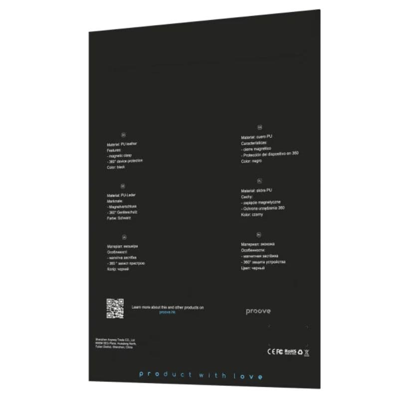 MacBook 15.4-16.2" - Proove - Magnetic Leather Case, Black – 3