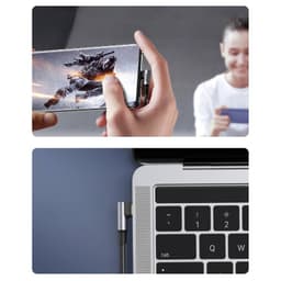Ugreen – USB-C Kabel 100W PD 2 m gewinkelt (US334 / 70645), schwarz/grau – Bild 4