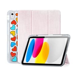 iPad Air 11 / Air 4/5 10.9 / Pro 11 - Dux Ducis Unid Series, étui à rabat relevable, rose + coeurs – Bild 1