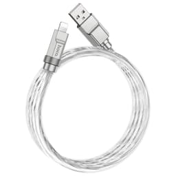 Hoco - U113 20W Cavo resistente per la ricarica rapida da Lightning a USB-A, argento 1M – Bild 1