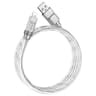 Hoco - U113 20W Cavo resistente per la ricarica rapida da Lightning a USB-A, argento 1M