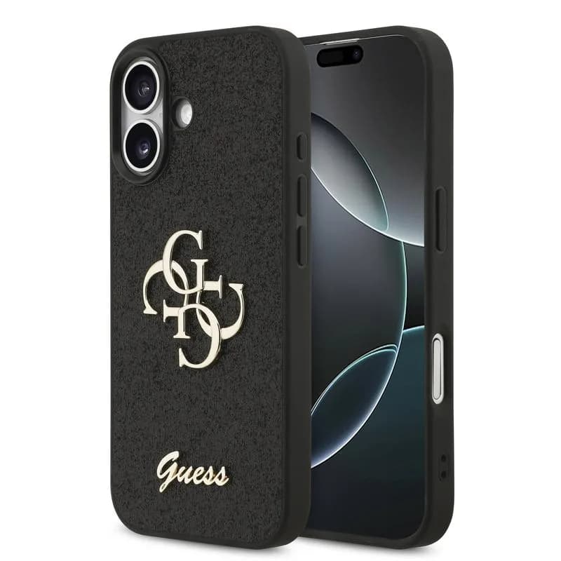 iPhone 17 - Étui métal Guess Logo, noir GUHCP17SHG4SGK