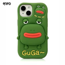 iPhone 14/15 Pro Max - Divertente custodia a forma di rana 3D con effetto pop-out e design verde – Bild 1