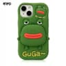 iPhone 14/15 Pro Max - Divertente custodia a forma di rana 3D con effetto pop-out e design verde