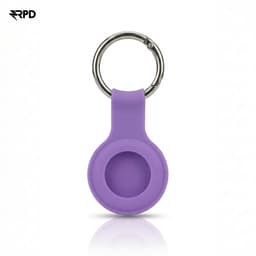 Porte-clés AirTag - Étui en silicone RPD avec anneau métallique, violet – Bild 1
