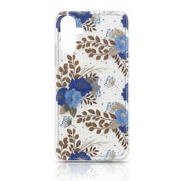 A35 - Flower cover with golden details and blue flowers. – Bild 1