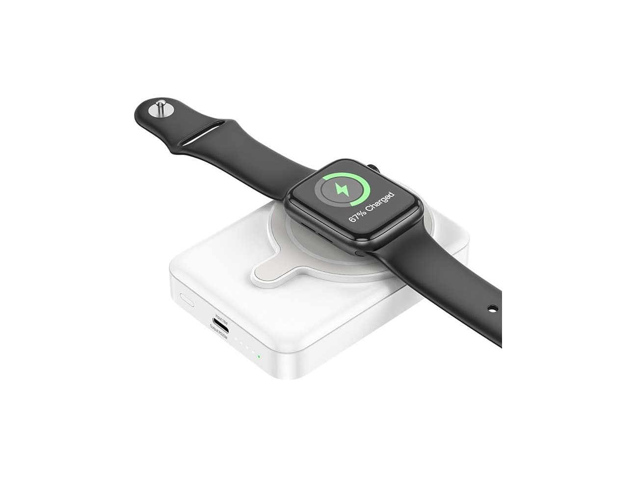 Caricabatterie rapido senza fili magnetico Hoco bianco - Q11