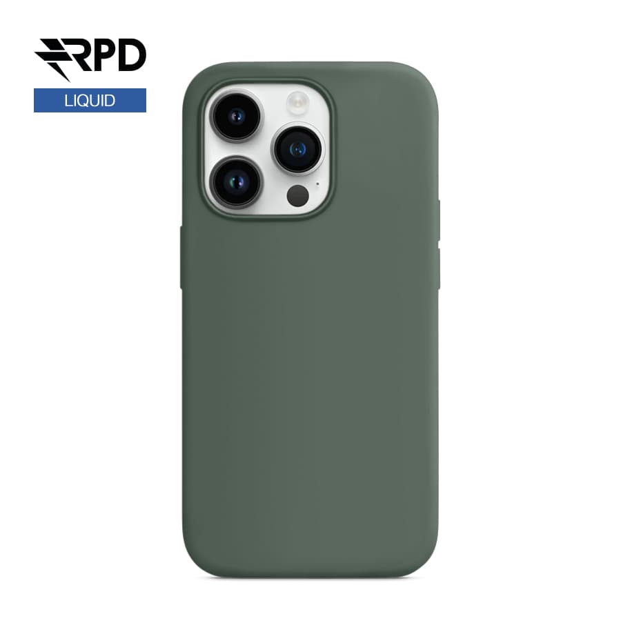 iPhone 13 - Silicone Case Eukalyptus (dunkelgrün), Liquid (Magsafe-Version)