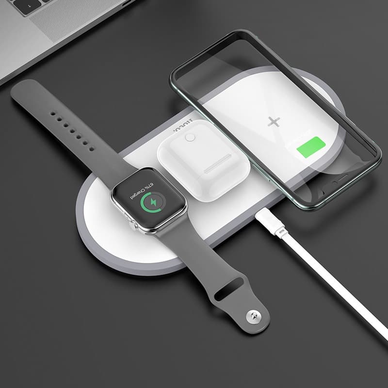 HOCO Handsome 3-in-1 wireless fast charger (CW24) – 3